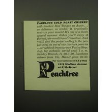 1950 Peachtree Restaurant Ad - Fabulous Cold Roast Chicken