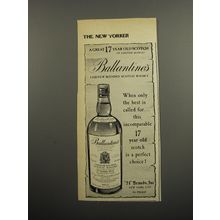 1955 Ballantine's Liqueur Blended Scotch Whisky Ad - A great 17 year old scotch