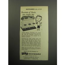 1957 F.A.O. Schwarz Toys Miniature Ice Cream Fountain Advertisement