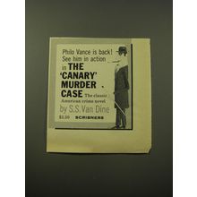 1960 Scribners Book Advertisement - The Canary Murder Case by S.S. Van Dine