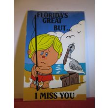 I MISS YOU, FLORIDA, USA used postcard 1997 pm =