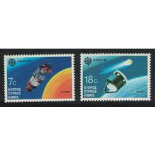 Cyprus Giotto Ulysses Satellites Europa in Space 2v 1991 MNH SG#798-799