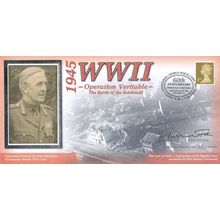 Operation Veritable Reichwald Battle WW2 Edward Fox Hand Signed Benham FDC