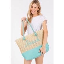 New Color Sewn Rope Beach Letter And Strap Crochet Fabric Tote