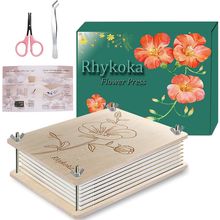 Rhykoka Professional Flower Press, 8 Layers 6.3X8.3 Inch (16X21Cm) Wooden Flower