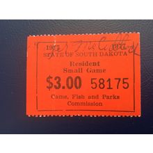 ICOLLECTZONE US South Dakota 1977 Small Game Stamp VF used