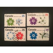 ICOLLECTZONE CANADA #508-511 used 1970 expo flowers
