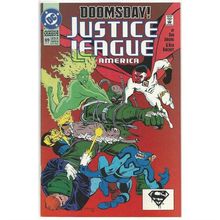 JUSTICE LEGUE AMERICA # 69 DOOMSDAY tie-in ( 1992 )