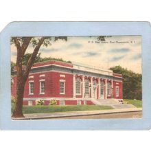 Rhode Island East Greenwich U S Post Office Street Scene~373