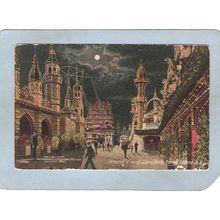 New York Coney Island Amusement Park Postcard Luna Park Interior View At N~470