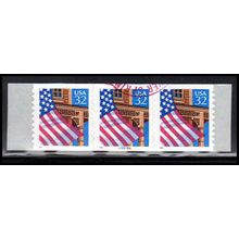 Used 2915A 32c U.S. Flag Over Porch Fine PNC 55555A/3 10x10 P/UL PA3601