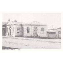 Patea Post Office Taranaki in 1900 Bicycle Outside New Zealand Postcard