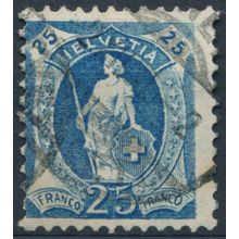 Standing Helvetia: 25c - Switzerland 1905 - F H - MiNr 75C