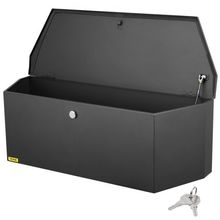 Trailer Tongue Box, Carbon Steel Tongue Box Tool Chest, Heavy Duty Trailer B...