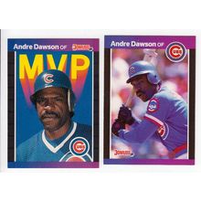 Two 1989 Donruss Andre Dawson cards #167, BC-8-NM-HOF- Cubs