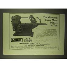 1922 Landis No. 5 Cylinder Grinder Ad - It Saves