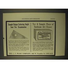 1922 C.F. Pease Lettering Angle, Sunbeam Art Eraser Ad