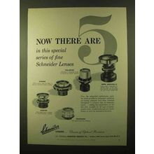 1957 Schneider Lens Ad - Symmar, Tele-Arton, Xenotar