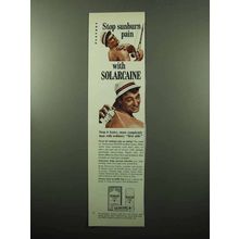 1969 Solarcaine Lotion and Cream Ad - Stop Sunburn Pain