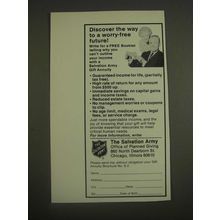 1985 The Salvation Army Ad - Discover the way to a worry-free future