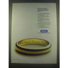 1985 Wang Computers Ad - Partnership Lasts Forever