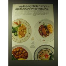 1989 National Pork Producers Council Ad - Inside every chicken recipe is a pork
