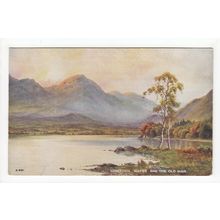 Coniston Water and the Old Man Cumbria E H Thompson Art Postcard A981