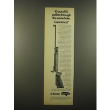 1969 Savage Anschutz 250 Air Rifle Ad - 10 out of 10 pellets through the same