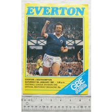 1982 programme Everton v. Southampton