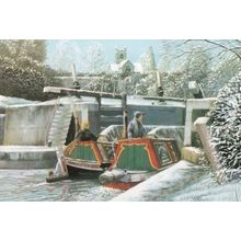 Hatton Locks in Winter Ice Disaster Weather Warwickshire Postcard