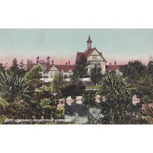 The Bath Buildings Sanatorium Gardens Antique New Zealand Postcard