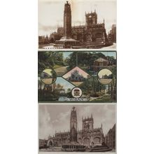 Wigan Military War Memorial & Parish Church 3x Postcard s