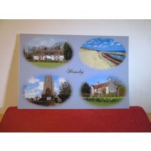 multiview, HEMSBY, NORFOLK unused postcard by Owen & Liz Church, Post Office a =