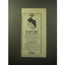 1960 Chipp Fashion Advertisement - Knee length shorts for men & women
