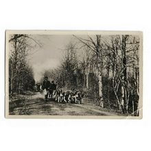 Saint-Sever, Hunting In The Forest. RP Postcard.