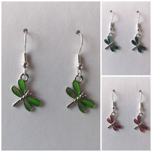 Petite Dragonfly Silver Plated Earrings