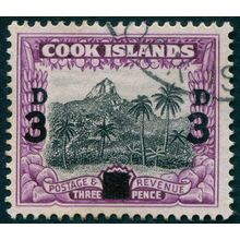 Cook Islands 1940 3d on 1½d black & purple SG130 used