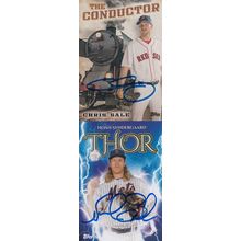 CHRIS SALE & NOAH SYNDERGAARD AUTO 2020 RED SOX & METS ALL-STAR WORLD CHAMPIONS