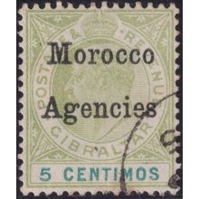 Morocco Agencies 1904 5c Grey-green & Green with CD Sideways Variety