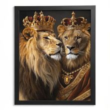 King And Queen Of The Jungle Painting Lion And Lioness Print Lion King Art Print