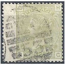 1877 SG153 4d Sage-Green Plate 16 Good/Fine Used Wing Margin Check Letters "HG".