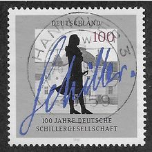 GER 1995 100pf 'CENTENARY OF THE GERMAN SCHILLER SOCIETY' FINE USED (EBID54-568)