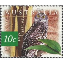 AUSTRALIA, BIRD, Powerful Owl, green 1996, 10c, #2