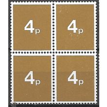 1970's 4p Gold stamp - MLH (*) - Block of 4