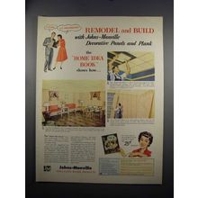 1951 Johns-Manville Decorative Panels and Plank Ad