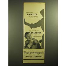 1959 Player's Bachelor Cigarettes Ad - They're Tipped