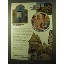 1970 Lufthansa Airlines Ad - Think Twice About