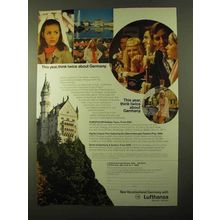 1970 Lufthansa Airlines Ad - Think Twice About Germany