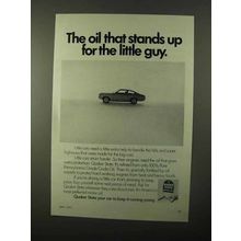 1971 Quaker State Motor Oil Ad - For the Little Guy