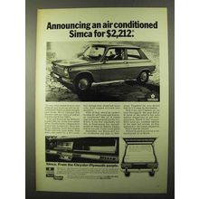 1971 Simca 1204 2-Door Sedan Ad - Air Conditioned